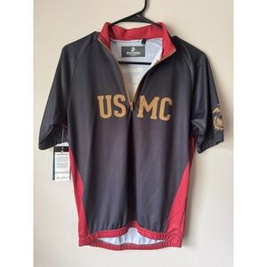 USMC Cycling Jersey Men's Size S Marines Semper Fi EGA Athletic Biking